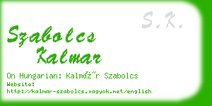 szabolcs kalmar business card